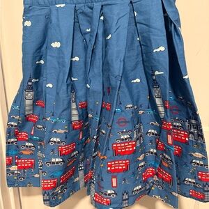 Blue London Print Skirt